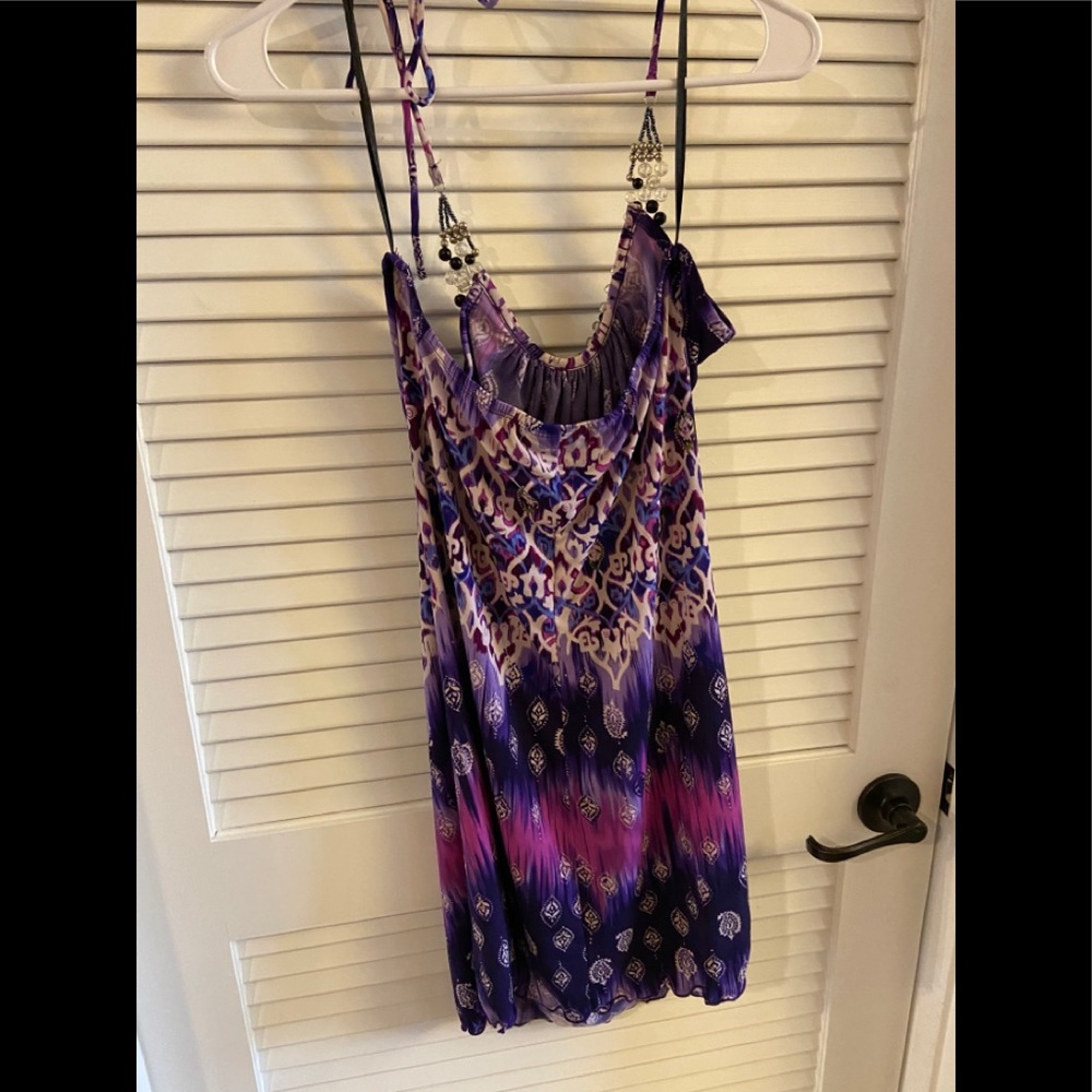Purple dress with beautiful beaded top size large